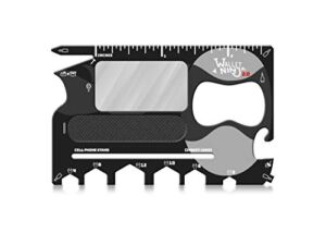 Wallet Ninja 2.0 (Advanced 20-in-1 Multitool, Now With Mirror + Nail File) Available in Black