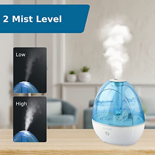 UCAREAIR Ultrasonic Cool Mist 2L Humidifier, 28dB Whisper-Quiet Oil Diffuser Humidifier for Bedroom, Adjustable 360°Rotation Nozzle, Up to 30 Hours, Auto Shutoff, Night Light, BPA-Free, Filter Free | The Storepaperoomates Retail Market - Fast Affordable Shopping