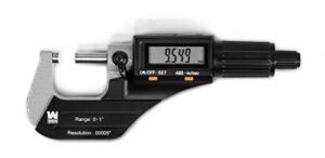 WEN 10725 Standard and Metric Digital Micrometer with 0 to 1-Inch Range.00005-Inch Accuracy, LCD Readout and Storage Case