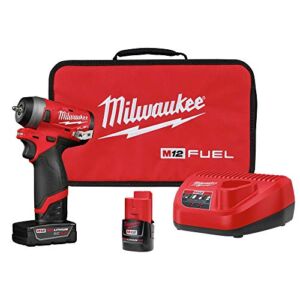 Milwaukee 2552-22 M12 FUEL Stubby 1/4 in. Impact Wrench Kit