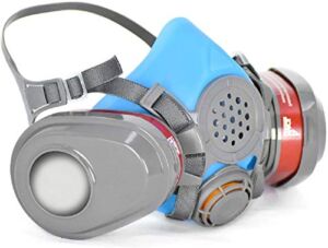 Parcil Distribution T-61 Half Face Respirator – Double Activated Charcoal Air filter – Industrial Grade Quality