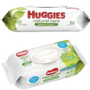 Wholesale Huggies Natural Care Baby Wipes (Pack of 2)
