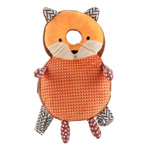 Toddler Head Protector,Adjustable Infant Safety Pads,Cute Cartoon Head Protection Pillow,Elastic Comfortable Shoulder Back Learn Walking Protective Cushion,for Baby Walkers Protective (Orange Fox)