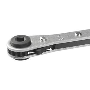 Refrigeration Ratchet Wrench – Best for HVAC Service. Smooth Ratcheting Action and Strong Gear. 4 Different Sizes – 1/4″ x 3/16″ Square x 3/8″ x 5/16″ Square.