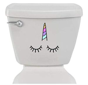 Epic Designs Mirror Bathroom Toilet Sticker Unicorn Eye Lashes Wall Decal Sayings and Letters