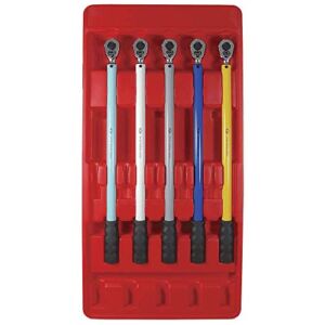 AFF 5 Piece Preset Torque Wrench Set, 65-140 ft/lbs, 1/2″ Drive, 42005