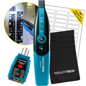 Circuit Breaker Finder, GFCI Circuit Tester & Flashlight: Updated 3-in-1 Circuit Breaker Finder with Electrical Panel Labels to Identify The Circuit Breaker powering an Outlet by VersativTECH