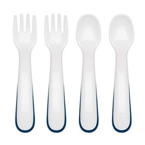 OXO Tot Plastic Fork & Spoon Multipack – Navy , 4 Piece Set