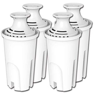 PUREUP 4 Pack Standard Water Filter Compatible with Brita Pitchers, Sispensers Premium Pitcher Replacement Filters