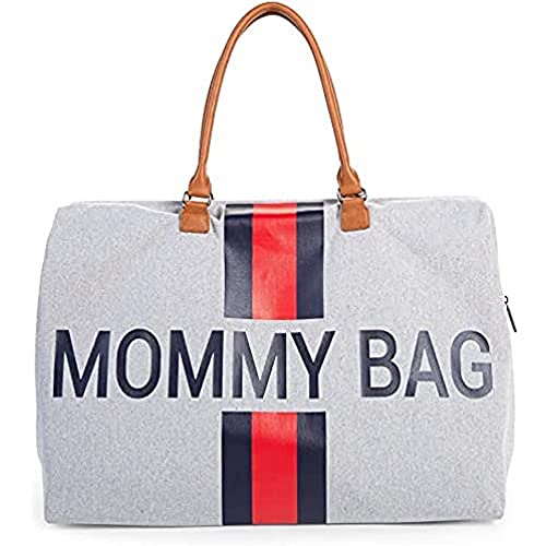 Childhome – Mommy Bag – Grey Stripes Red/Blue | The Storepaperoomates Retail Market - Fast Affordable Shopping