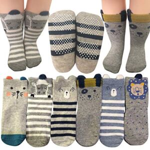 Baby Socks 6 Pairs Non Skid 12-36 Months Baby Boys Girls Toddler Socks
