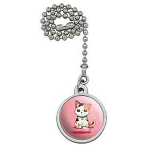 GRAPHICS & MORE Kawaii Cute Cat Spilled Glass of Water Ceiling Fan and Light Pull Chain