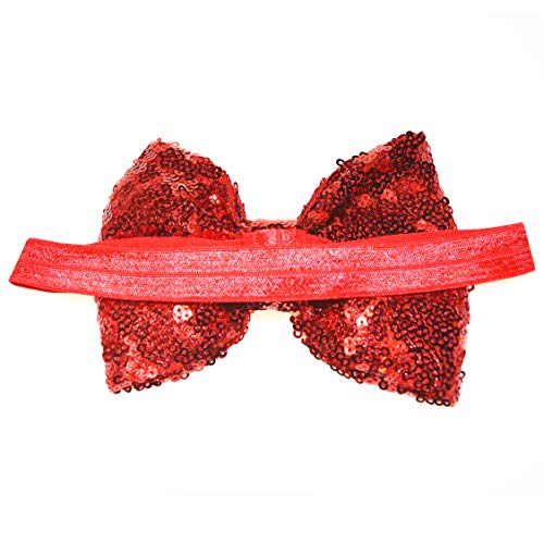 Red Sequin Hair Bows Bands Headband Bowknot | The Storepaperoomates Retail Market - Fast Affordable Shopping