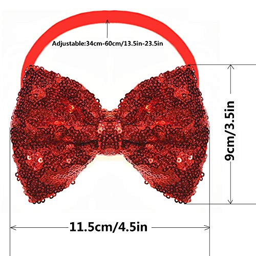 Red Sequin Hair Bows Bands Headband Bowknot | The Storepaperoomates Retail Market - Fast Affordable Shopping