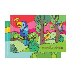 Munchkin Story Mat, BPA Free Disposable Placemats for Kids, 18 Pack, 2 Designs