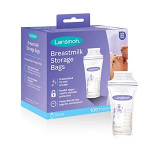 Lansinoh Breastmilk Storage Bags – 100 ct (3 Packs (100 Count))