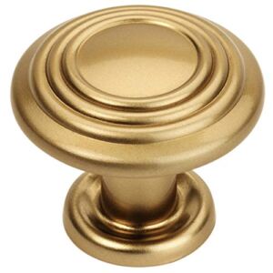 25 Pack – Cosmas 4122GC Gold Champagne 3 Ring Cabinet Hardware Round Knob – 1-1/4″ Diameter