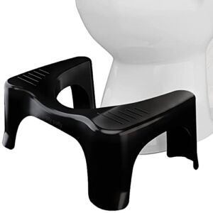 Squatty Potty The Original Bathroom Toilet Stool, Curve Lightweight with Sleek and Modern Design, Black, 7″