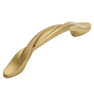 10 Pack – Cosmas 9009GC Gold Champagne Twist Cabinet Hardware Handle Pull – 3″ Inch (76mm) Hole Centers