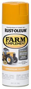 Rust-Oleum 280140 Specialty Farm & Implement Spray Paint, 12 Oz, Gloss Caterpillar Yellow