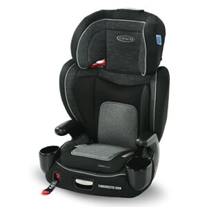 Graco TurboBooster Grow High Back Booster Seat, Featuring RightGuide Seat Belt Trainer, West Point 1 Count (Pack of 1)