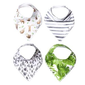Copper Pearl Baby Bandana Drool Bibs for Drooling and Teething 4 Pack Gift Set “Noah
