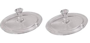 Home Style 2 Pack Clear Sink Stopper 3.25 Inch Fits Standard Size Sinks