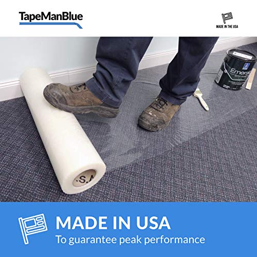Carpet Protection Film 36″ x 200′ roll. Made in The USA! Easy Unwind, Clean Removal, Strongest and Most Durable Carpet Protector. Clear, Self-Adhesive Surface Protective Film. | The Storepaperoomates Retail Market - Fast Affordable Shopping