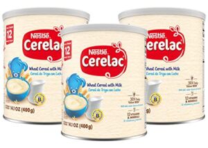 Nestle Cerelac Wheat Cereal with Milk, 14.1-Ounce Canister (Pack of 3)