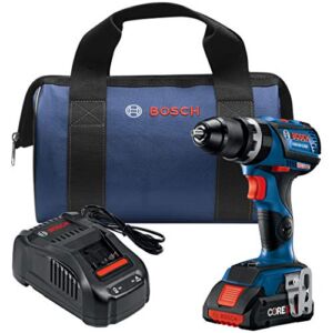 BOSCH GSB18V-535CB15 18V EC Brushless Connected-Ready Compact Tough 1/2 In. Hammer Drill/Driver with (1) CORE18V 4.0 Ah Compact Battery