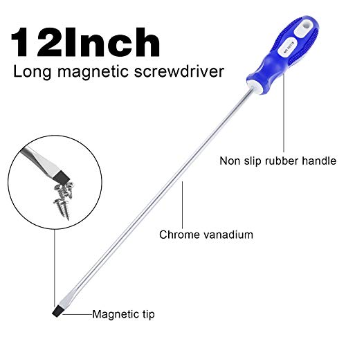 Nxtop 12-inch long Screwdriver Magnetic Tip Cross Head Flat Head NO.2 Screwdriver 2pack | The Storepaperoomates Retail Market - Fast Affordable Shopping