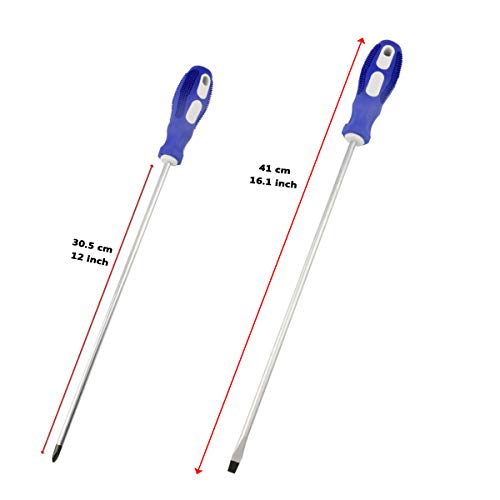 Nxtop 12-inch long Screwdriver Magnetic Tip Cross Head Flat Head NO.2 Screwdriver 2pack | The Storepaperoomates Retail Market - Fast Affordable Shopping