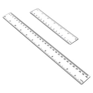 ALLINONE-1121-001 Plastic Ruler Flexible Ruler with inches and metric Measuring Tool 12″ and 6″ inch (2 pieces)