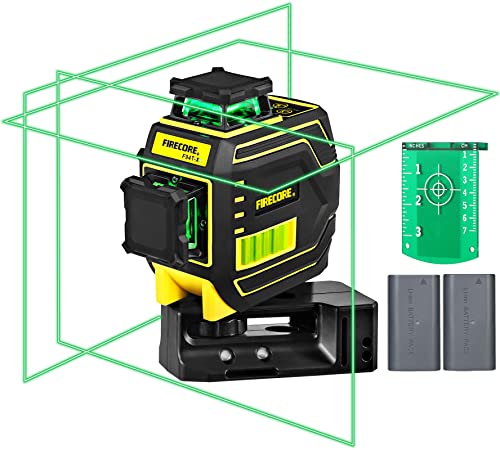 Firecore 3 X 360 Green Laser Level Self-leveling Three-Plane Leveling and Alignment Line Laser Tool with Pulse Mode, 2 Rechargeable Lithium Batteries, Magnetic Pivoting Base, Target Plate(F94T-XG) | The Storepaperoomates Retail Market - Fast Affordable Shopping