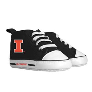 Baby Fanatic NCAA Legacy Infant PRE-Walker Hightops, Illinois Illini, for Ages 0 to 6 Months