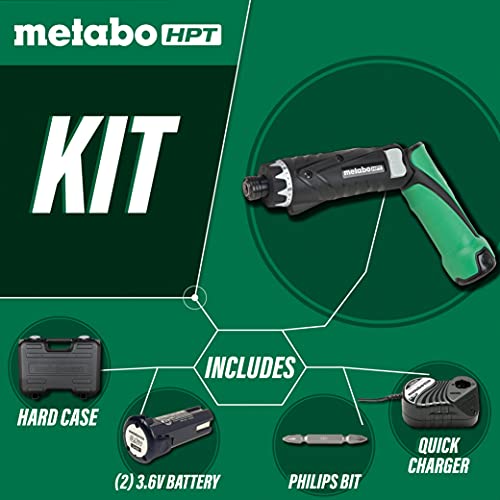 Metabo HPT 3.6V Cordless Screwdriver Kit | 2 Lithium-Ion Batteries | LED Light | 21 Clutch Settings | Lifetime Tool Warranty | DB3DL2 | The Storepaperoomates Retail Market - Fast Affordable Shopping