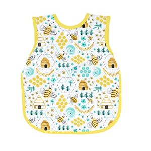 BapronBaby Busy Bees Bapron – Soft Waterproof Stain Resistant Bib – Machine Washable – 6m – 5yr – (Sz Baby/Toddler 6m-3T)
