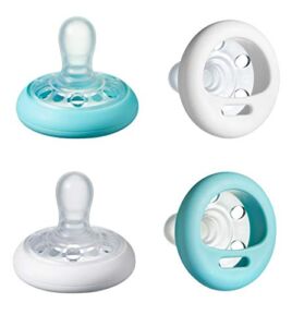 Tommee Tippee Breast-Like Pacifier, Skin-Like Texture, Symmetrical Design, BPA-Free Binkies, 0-6m, 4-Count(Pack of 1)