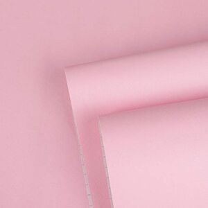 Pink Wallpaper Peel and Stick Wallpaper Pink Contact Paper Solid Color for Girls Self Adhesive Wallpaper Removable Pink Shelf Liner Drawer Liner Pink Gift Wrapping Paper Vinyl Film Roll 17.7″x78.7″