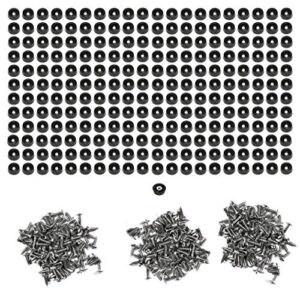 250 Small Round Rubber Feet W/Screws – .250 H X .671 D – Made in USA – Food Safe Cutting Boards Electronics Crafts #