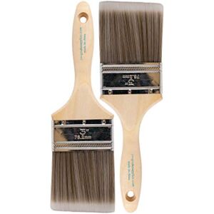 Pro Grade – Paint Brushes – 2Ea 3″ Flat Brushes