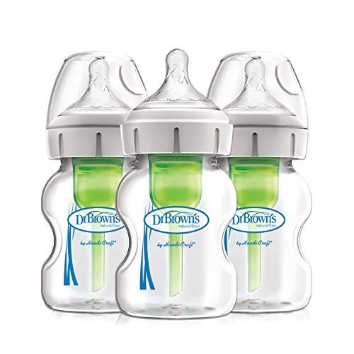 Dr. Brown’s Natural Flow® Anti-Colic Options+™ Wide-Neck Glass Baby Bottles 5 oz/150 mL, with Level 1 Slow Flow Nipple, 3 Pack, 0m+ | The Storepaperoomates Retail Market - Fast Affordable Shopping