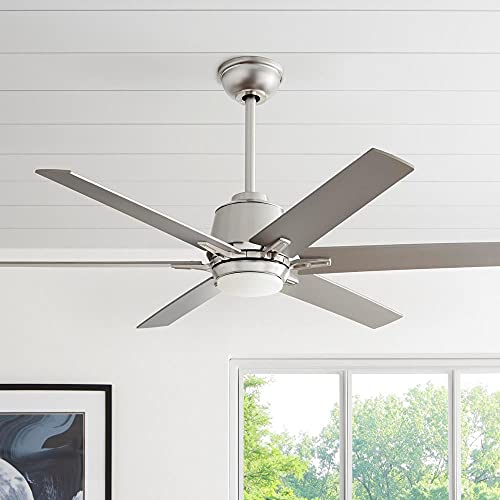 Home Decorators Collection YG493A-BN Kensgrove 54 in. Integrated LED Indoor Brushed Nickel Ceiling Fan with Light Kit and Remote Control | The Storepaperoomates Retail Market - Fast Affordable Shopping