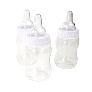 Homeford Mini Nursing Bottle Baby Shower Favors, 4-Inch, 12-Piece (White)