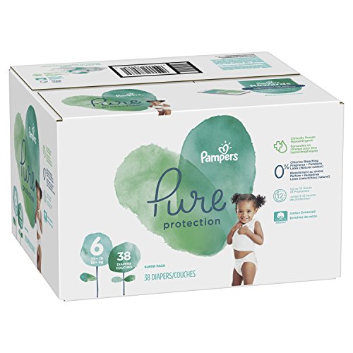 Diapers Size 6, 38 Count – Pampers Pure Protection Disposable Baby Diapers, Hypoallergenic and Unscented Protection, Super Pack (Old Version) | The Storepaperoomates Retail Market - Fast Affordable Shopping