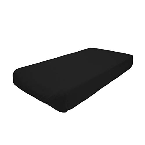 Betty Dain Stretch Jersey Universal Baby Infant Changing Pad Cover, 100% Cotton, Deep Corner Pockets Fit Changing Pads Snugly, Machine Washable, Tumble Dry Low, Black | The Storepaperoomates Retail Market - Fast Affordable Shopping