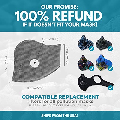 AIRNEX Set of 10 Activated Carbon PM2.5 Filters and 4 Exhaust Valves Replacement fit Most Dust and Pollution Masks in The Market | The Storepaperoomates Retail Market - Fast Affordable Shopping