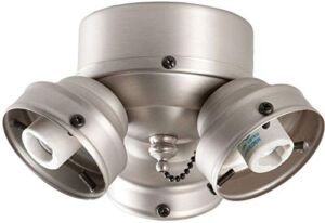 Craftmade F300-BN-LED Universal Ceiling Fan Fitter, 3 Light LED 27 Total Watts, Brushed Satin Nickel