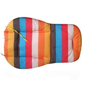 Waterproof Rainbow Baby Kids Car Seat Cotton Liner Padding Breathable Water Resistant Stroller Pushchairs Seat Cushion Pad Protector,Universal Fit (Orange)