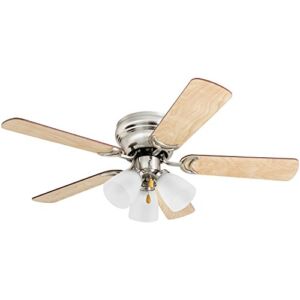 Prominence Home 50863 Whitley Hugger Ceiling Fan, 42, Bright Brass